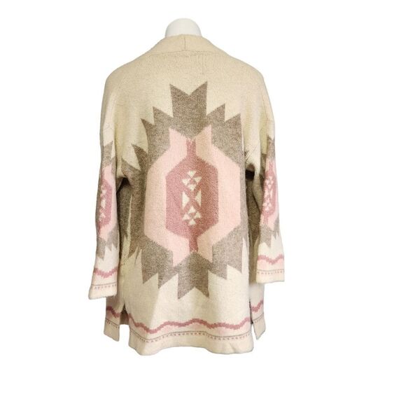 Free as a bird tan & pink Boho cardigan - Picture 3 of 3